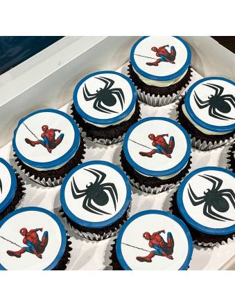 Spiderman Edible Printed Cupcakes