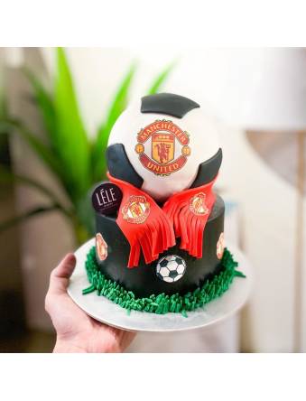 Manchester United Soccer Ball Cake