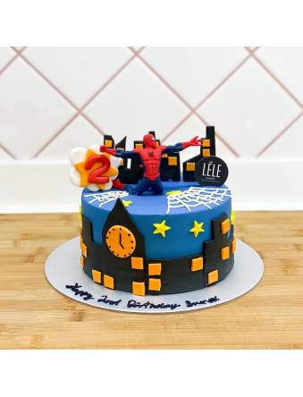 Spiderman Building Cake
