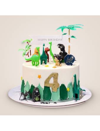 Dinosaur Forest Cake