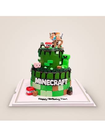 Pixel Block Gamer Cake