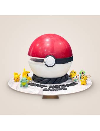 Pokeball Pinata Cake