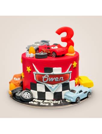 Racing Car Cake with Wheels