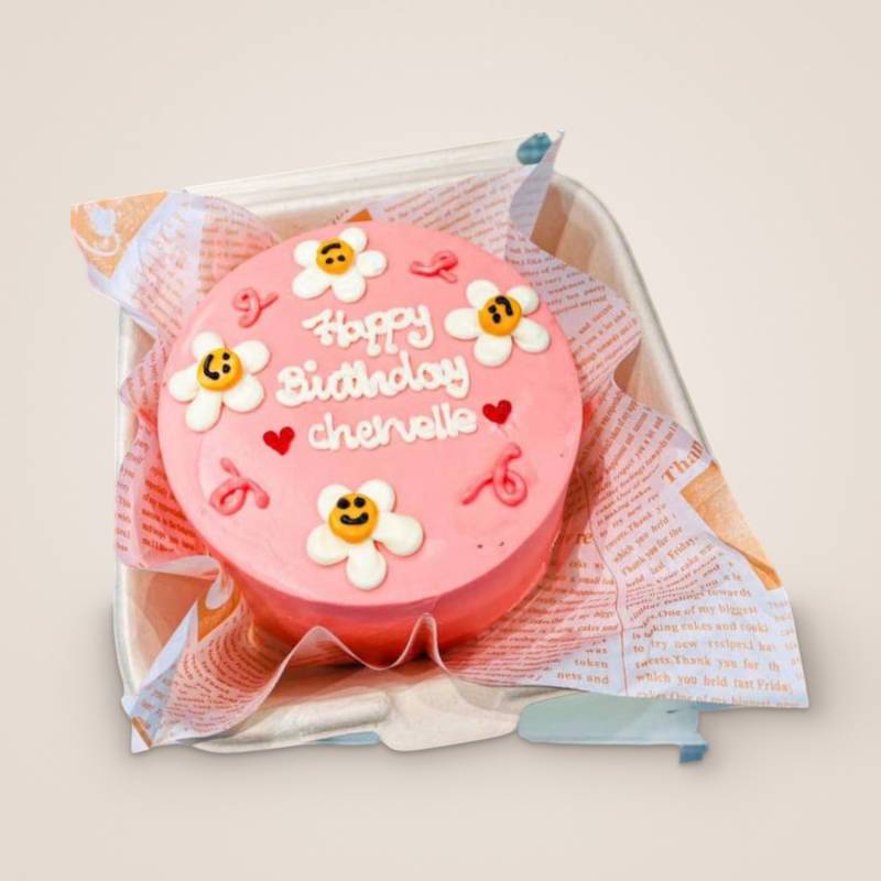 Smiley Flower Bento Cake