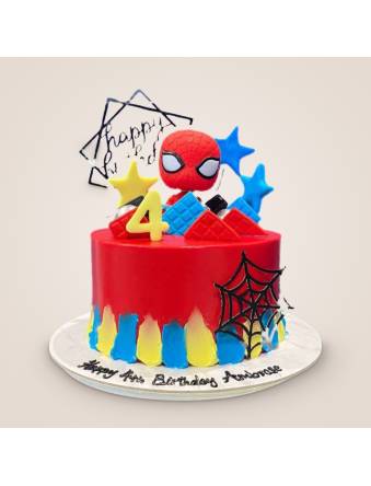 Spiderman Web Cake