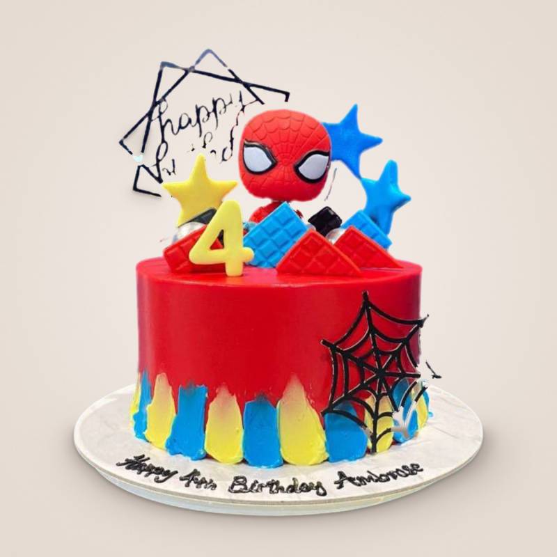 Spiderman Web Cake