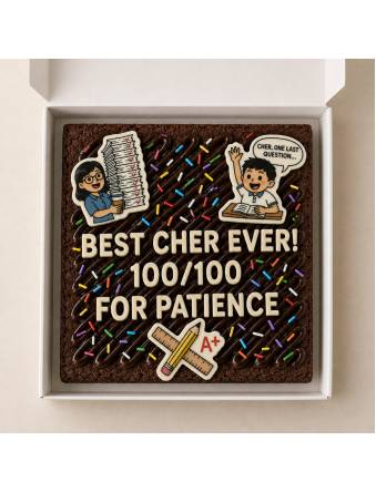 Teachers' Day Message Brownie Slab (5 inch)