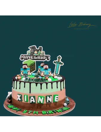 2D Topper Minecraft Cake