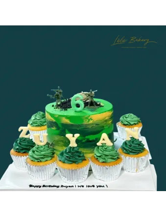 Army Cake and Cupcake Set