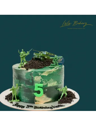 Army Cake, Camouflage Soldier Birthday Cake with Number