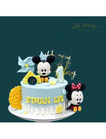 Baby Mickey and Minnie Cake