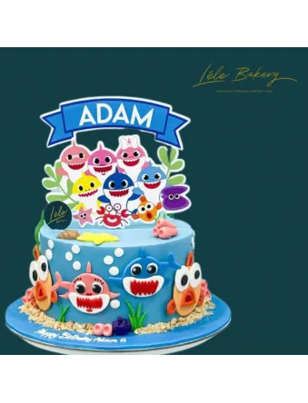 Baby Shark Ocean Cake