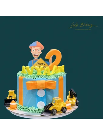 Blippi Excavator Cake