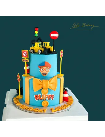 Blippi Traffic and Excavator Cake