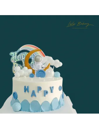 Blue Astronaut Cake
