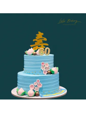 Blue Longevity and Floral Cake
