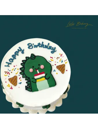 Buttercream Dinosaur Drawing Cake