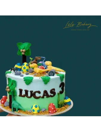 Colorful Dinosaur Cake
