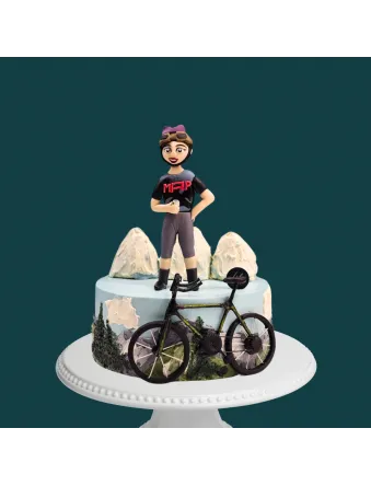 Cyclist Mountain Cake