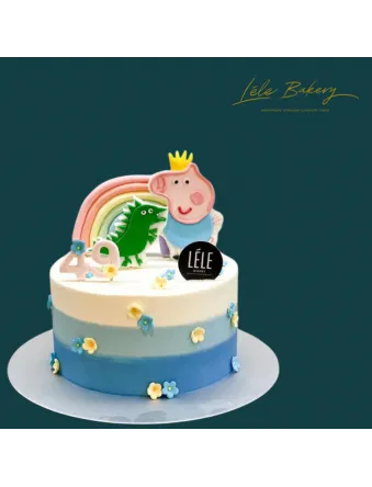 Dino and Peppa Pig Cake