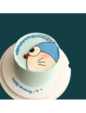 Doraemon Buttercream Painting Cake