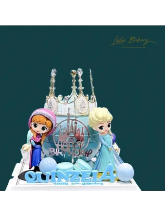 Elsa and Anna Pinata Cake