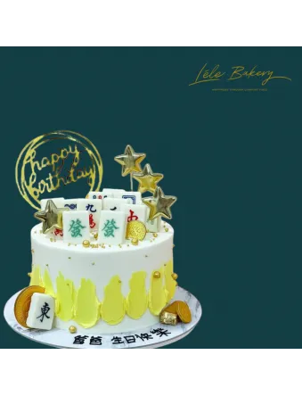 Gold Mahjong Cake