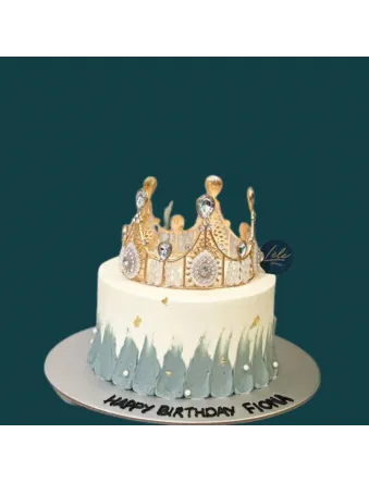 Grey Fairy Crown Cake