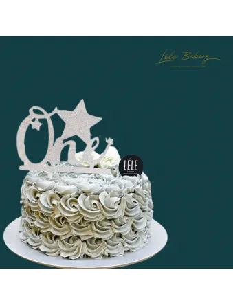 Grey Rosetta Cake