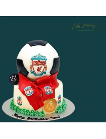 Liverpool Soccer Ball Cake