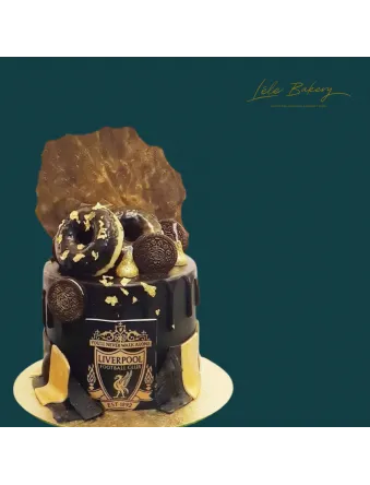 Black and Gold Liverpool Cake