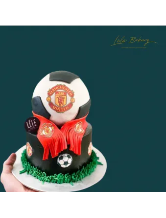 Manchester United Soccer Ball Cake