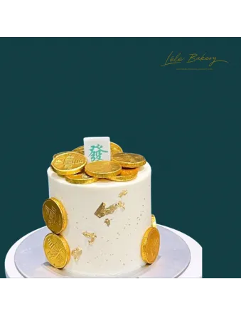 Mini Mahjong Gold Coin Cake