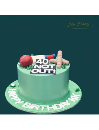 Minimalist Cricket Cake