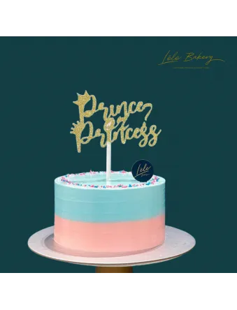 Minimalist Gender Reveal Cake