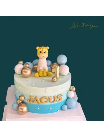 Ombre Blue Giraffe Cake