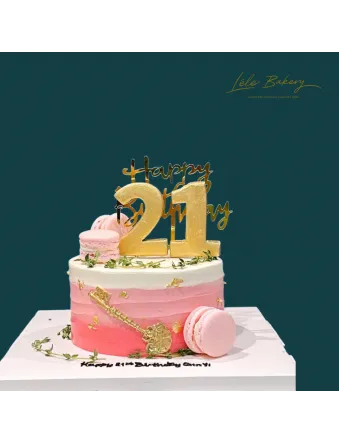 Ombre Pink 21st Birthday Cake