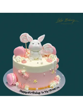 Ombre Pink Bunny Cake
