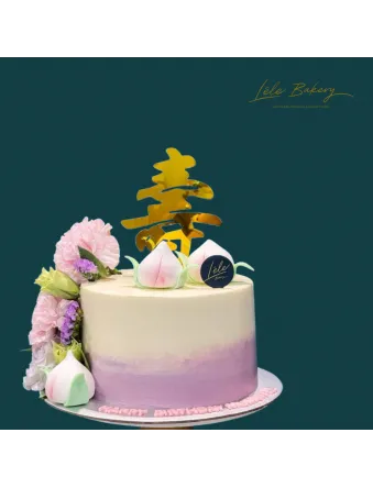 Ombre Purple Floral Longevity Cake