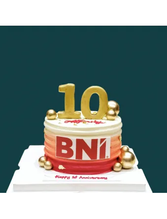 Ombre Red Corporate Cake