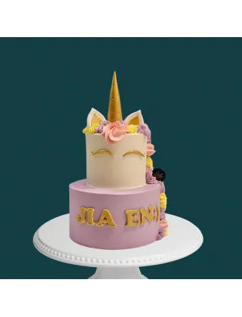 Pastel Purple Unicorn Cake