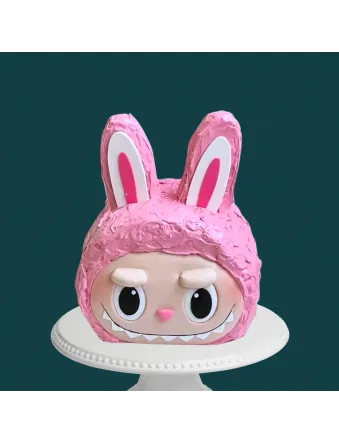 Mini Pink Labubu-Inspired Cake
