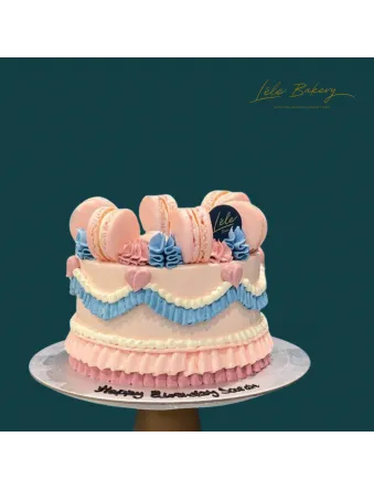 Pink Vintage Ruffle Cake
