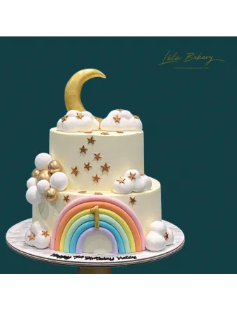 Rainbow Stars Cloud and Moon Cake