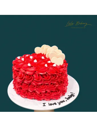 Rosetta Heart Cake