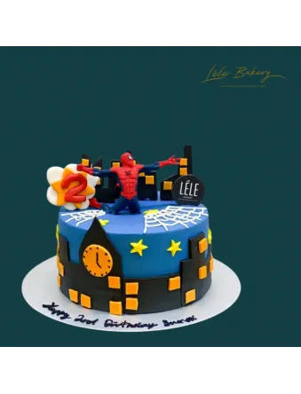 Spiderman Building Cake