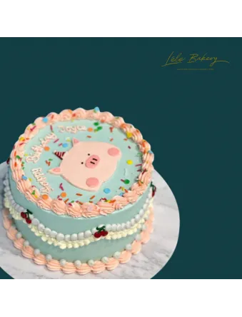 Vintage School Piggy Cake