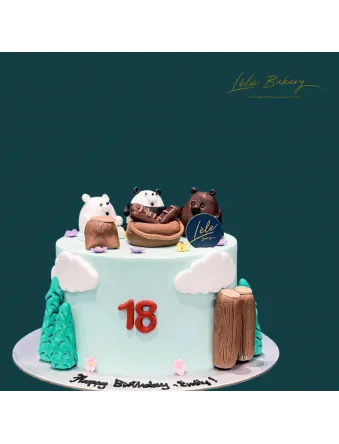 We Bare Bears-Inspired Cake