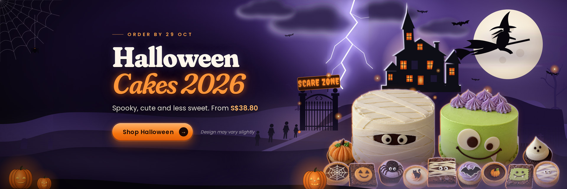 Halloween cakes 2026 in Singapore by LÉLE Bakery