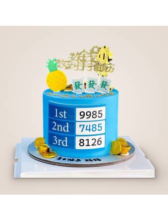 4D Lottery with Pineapple and Mahjong Cake